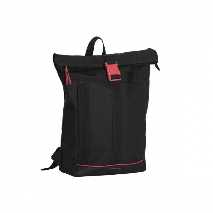 Rucsac Rolltop impermeabil, Daniel Ray, seria Newcastle, Negru / Rosu [1]