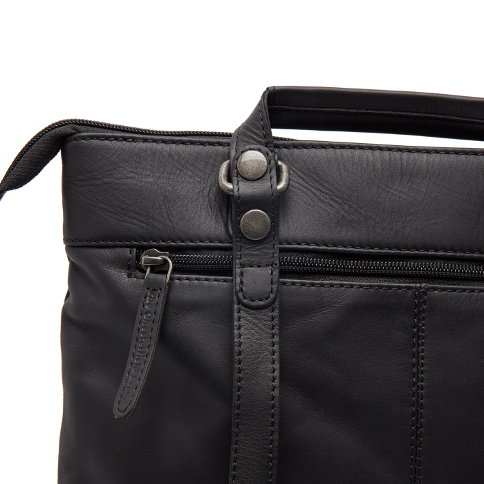 Rucsac si geanta, 2 in 1, The Chesterfield Brand, din piele naturala, Caldero, Negru [4]