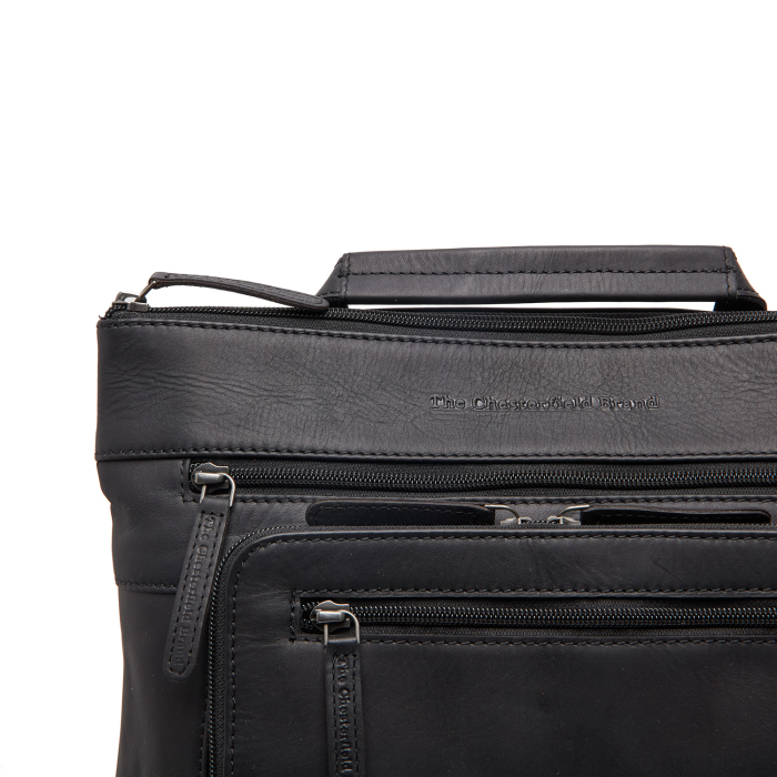 Rucsac si geanta, 2 in 1, The Chesterfield Brand, din piele naturala, Caldero, Negru [5]