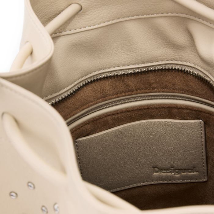 Rucsac si geanta de dama, Desigual, seria Gallium Harlan, Bej crud [4]