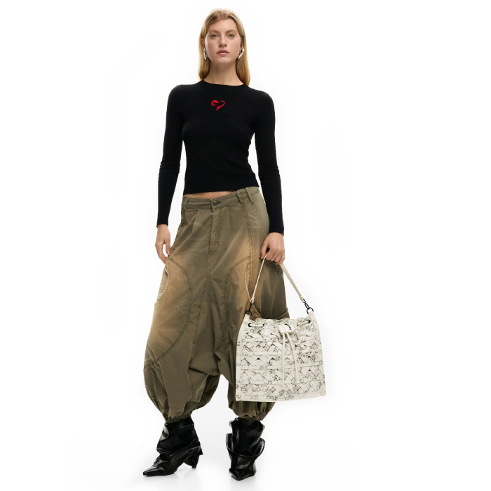 Rucsac si geanta de dama, Desigual, seria Indio Harlan, Bej [7]