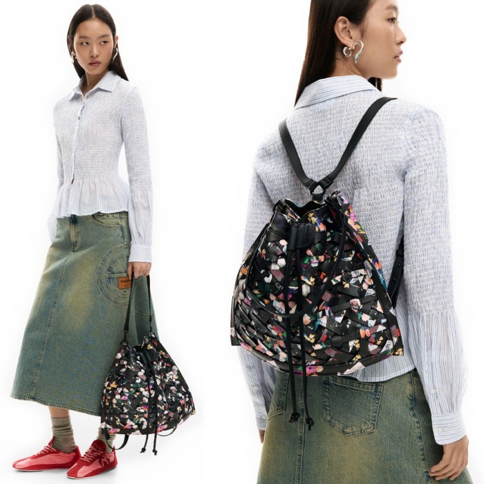 Rucsac si geanta de dama, Desigual, seria Osmio Harlan, Multicolor [4]