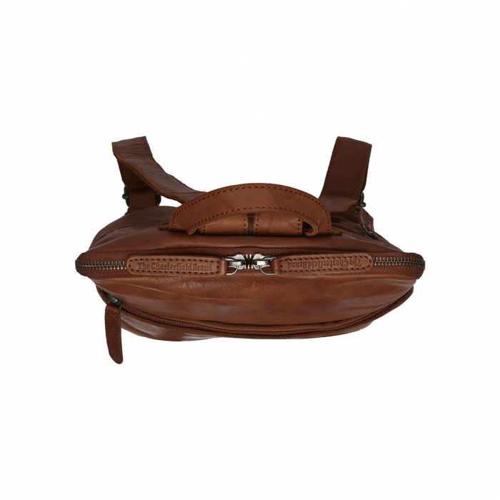 Rucsac The Chesterfield Brand din piele moale, Bern, Maro coniac [2]