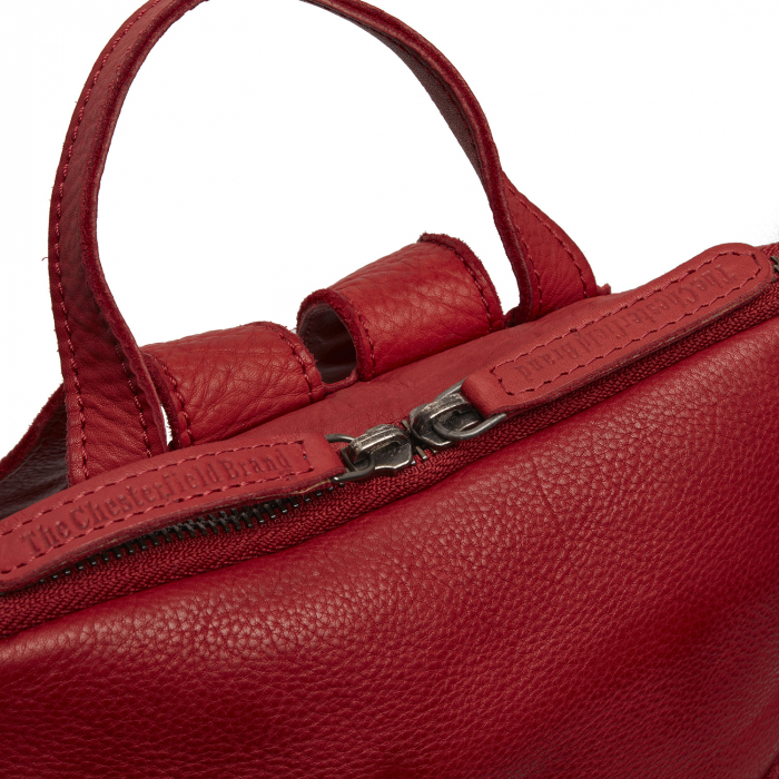 Rucsac The Chesterfield Brand din piele moale, Bern, Rosu [2]
