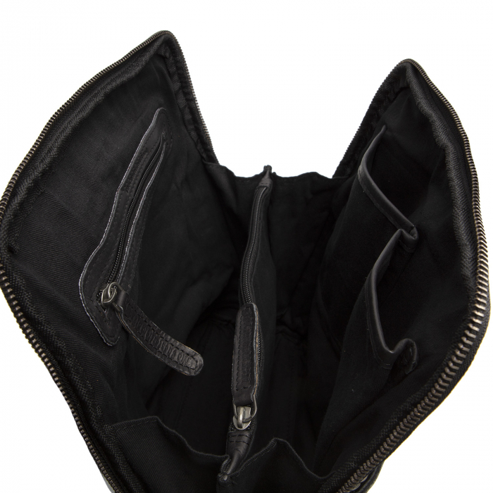 Rucsac The Chesterfield Brand din piele moale, Bern, Negru [3]