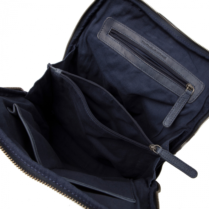 Rucsac The Chesterfield Brand din piele moale, Bern, Albastru inchis [2]