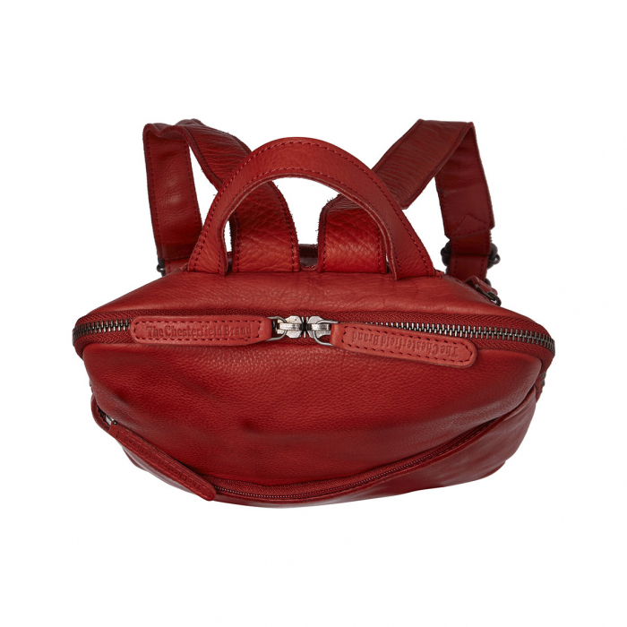 Rucsac The Chesterfield Brand din piele moale, Bern, Rosu [4]