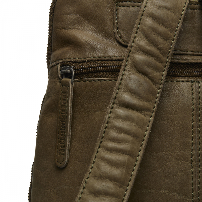 Rucsac The Chesterfield Brand din piele moale, Bern, Verde olive [4]