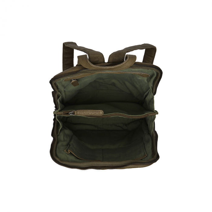 Rucsac The Chesterfield Brand din piele moale, Bern, Verde olive [3]
