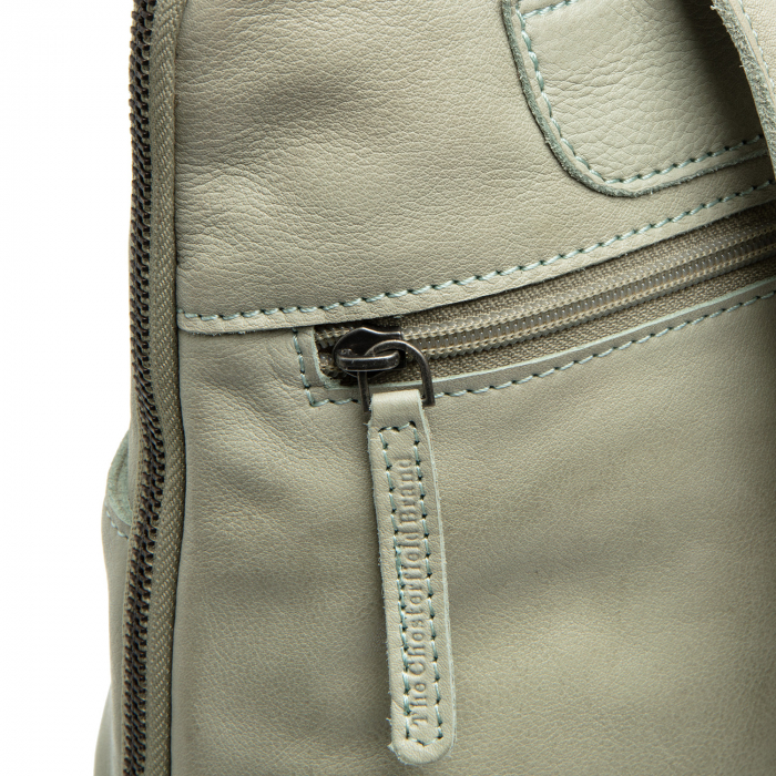 Rucsac The Chesterfield Brand din piele moale, Bern, Verde marin [4]