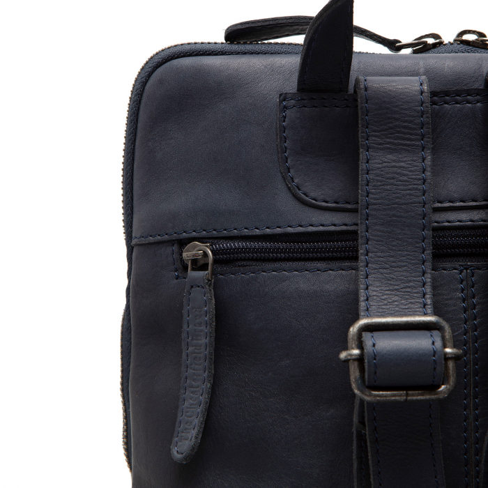 Rucsac The Chesterfield Brand din piele moale, Bern, Albastru inchis [4]
