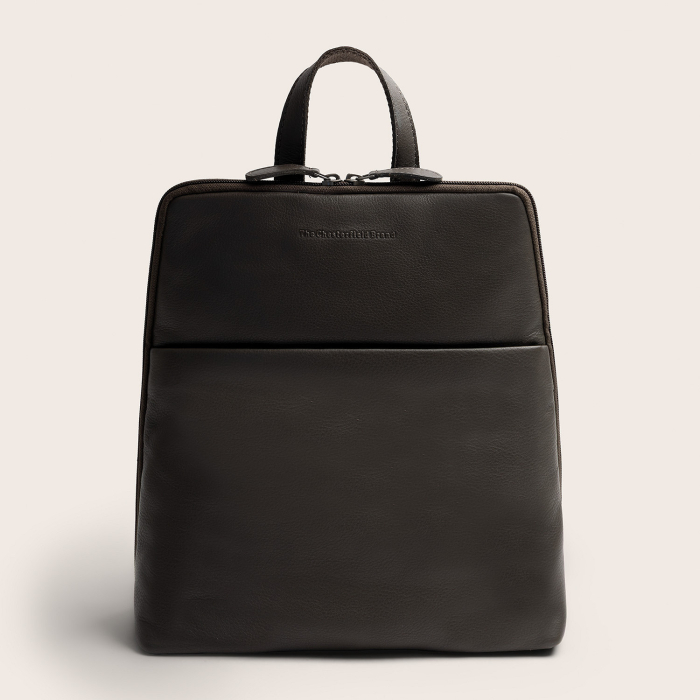 Rucsac The Chesterfield Brand din piele moale, Ilara, Gri inchis [2]