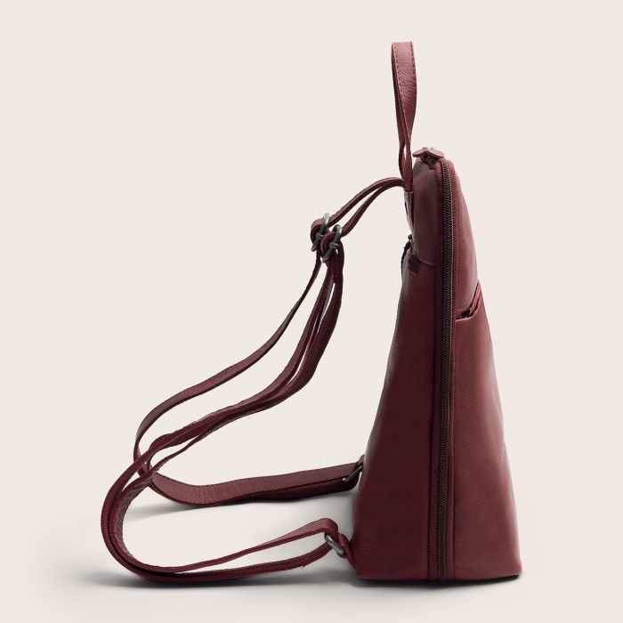 Rucsac The Chesterfield Brand din piele moale, Ilara, Visiniu [5]