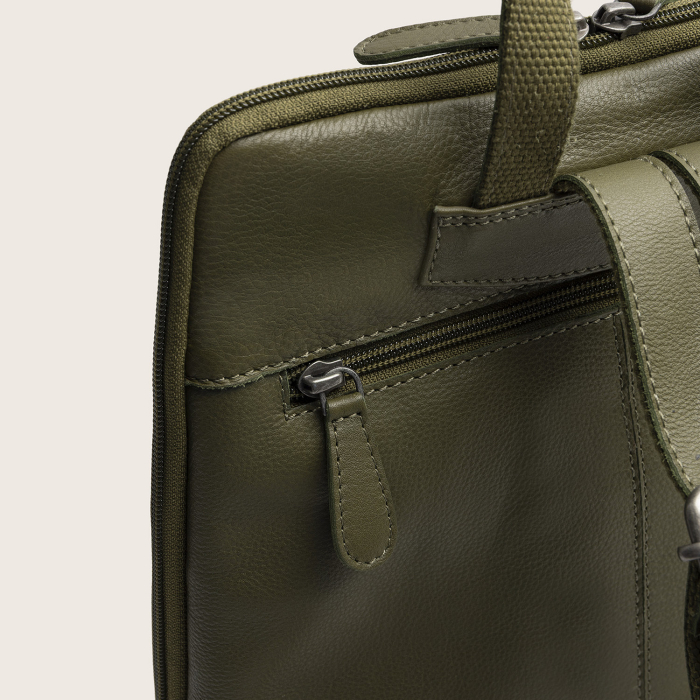 Rucsac The Chesterfield Brand din piele moale, Ilara, Verde olive [9]