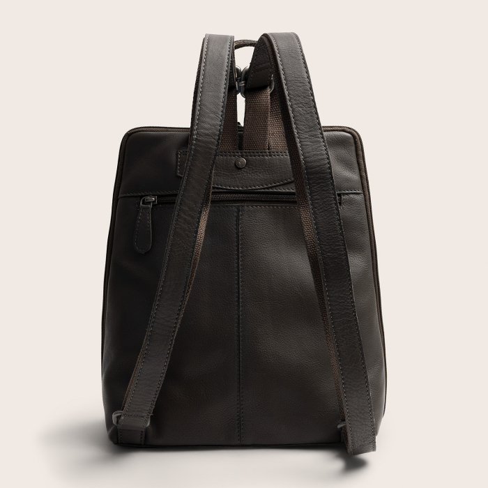 Rucsac The Chesterfield Brand din piele moale, Ilara, Gri inchis [11]