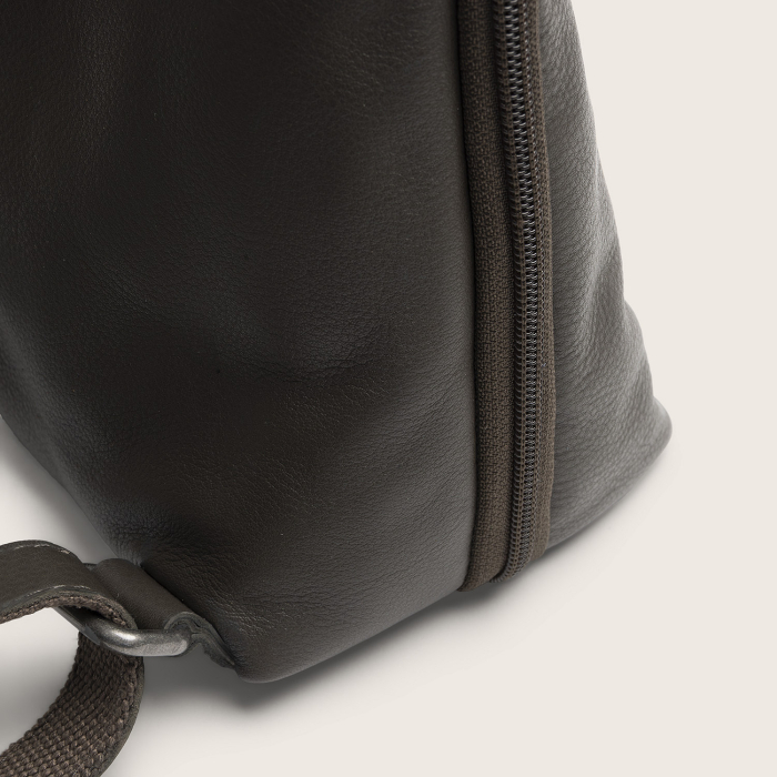 Rucsac The Chesterfield Brand din piele moale, Ilara, Gri inchis [10]