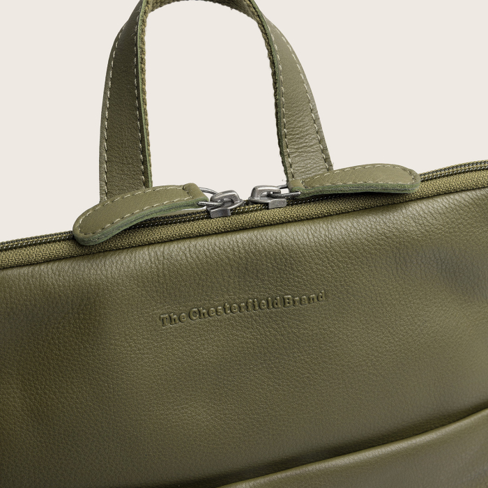 Rucsac The Chesterfield Brand din piele moale, Ilara, Verde olive [8]