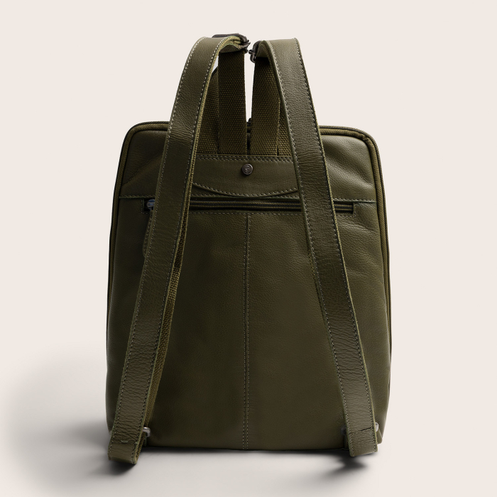 Rucsac The Chesterfield Brand din piele moale, Ilara, Verde olive [11]