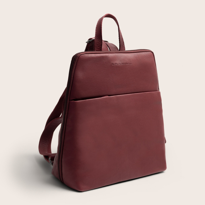 Rucsac The Chesterfield Brand din piele moale, Ilara, Visiniu [3]