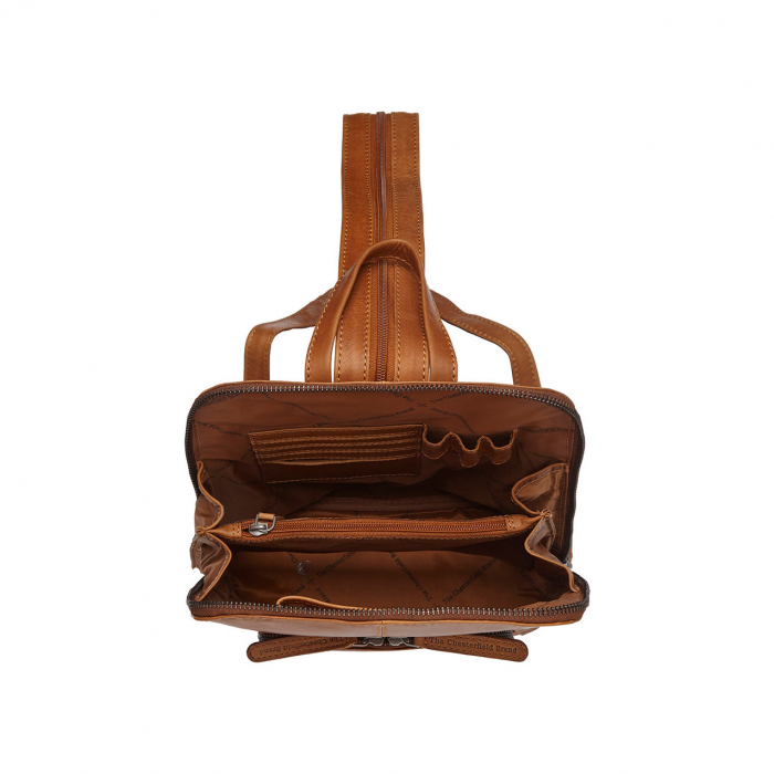 Rucsac The Chesterfield Brand din piele moale, Vivian, Maro coniac [3]