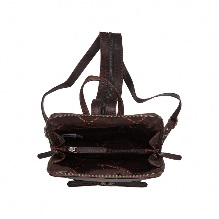Rucsac The Chesterfield Brand din piele moale, Vivian, Maro inchis [2]