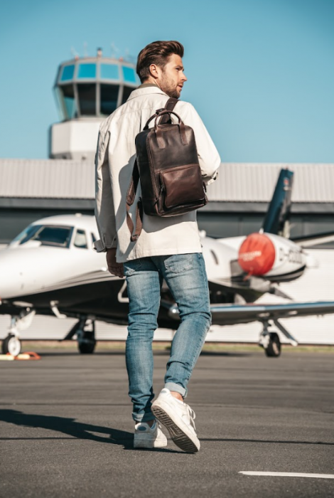 Rucsac The Chesterfield Brand din piele naturala, cu compartiment pentru tableta, Danai, Maro inchis [1]
