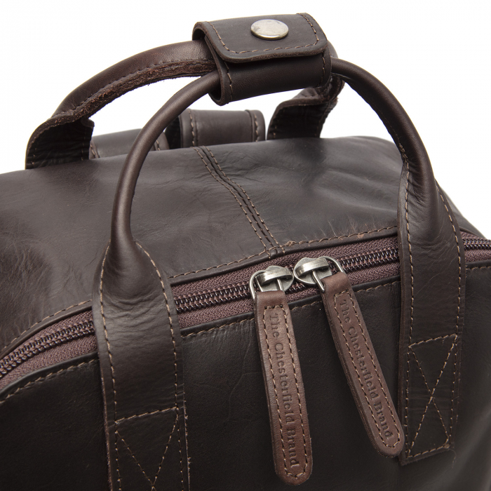Rucsac The Chesterfield Brand din piele naturala, cu compartiment pentru tableta, Danai, Maro inchis [8]