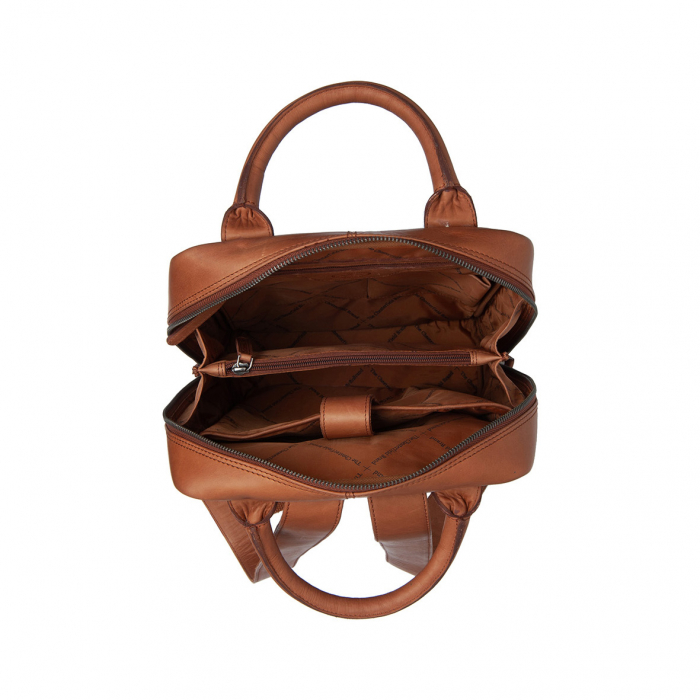 Rucsac cu compartiment pentru laptop 13 inch The Chesterfield Brand, piele naturala, Lincoln, Maro coniac [4]