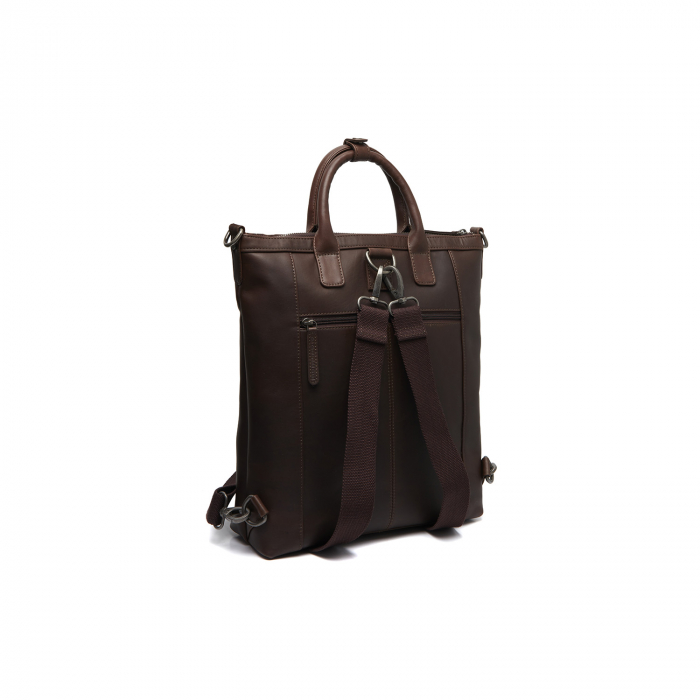 Rucsac si geanta, 2 in 1, The Chesterfield Brand, din piele naturala, Luisa, Maro inchis [6]