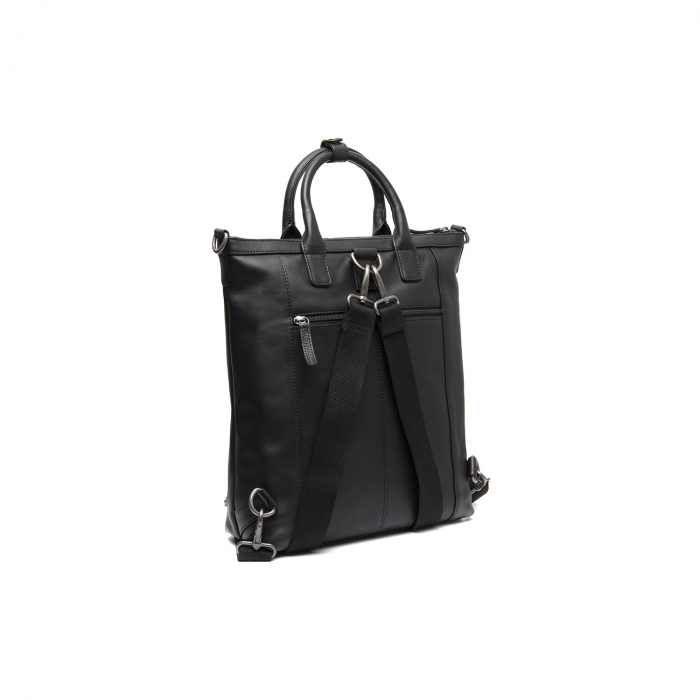 Rucsac si geanta, 2 in 1, The Chesterfield Brand, din piele naturala, Luisa, Negru [7]