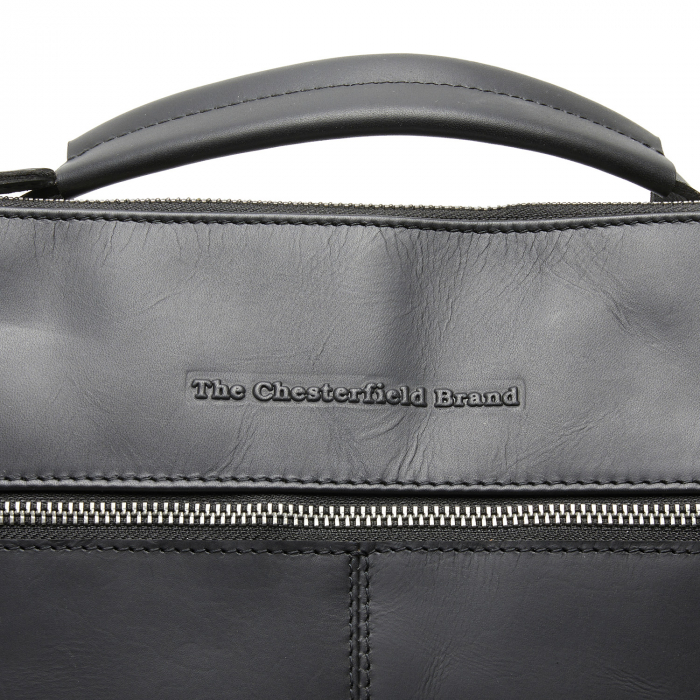 Rucsac The Chesterfield Brand din piele naturala, Omaha, Negru [4]