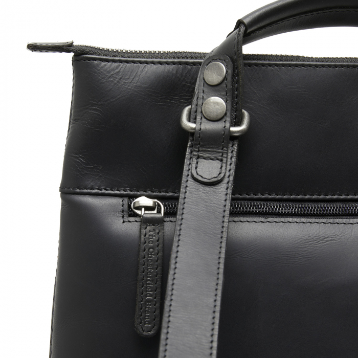 Rucsac The Chesterfield Brand din piele naturala, Omaha, Negru [3]