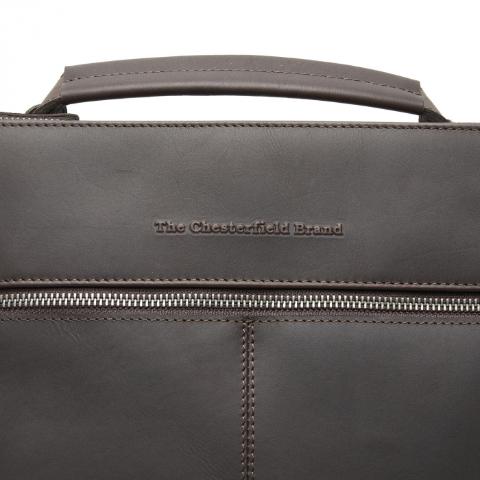 Rucsac The Chesterfield Brand din piele naturala, Omaha, Maro inchis [3]
