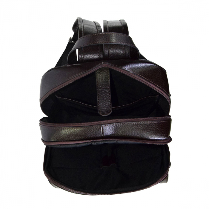 Rucsac unisex din piele naturala moale, model 245, Maro mat [5]