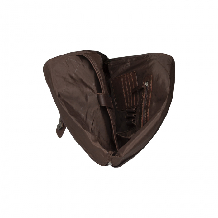 Rucsac unisex din piele naturala, The Chesterfield Brand, Larsson, Maro inchis [3]