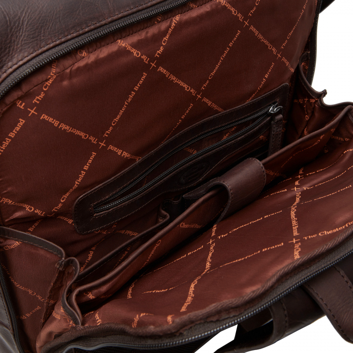 Rucsac unisex din piele naturala, The Chesterfield Brand, Liverpool, Maro Inchis [4]