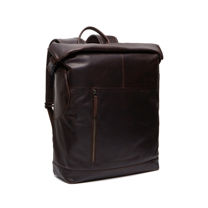 Rucsac unisex din piele naturala, The Chesterfield Brand, Liverpool, Maro Inchis [2]