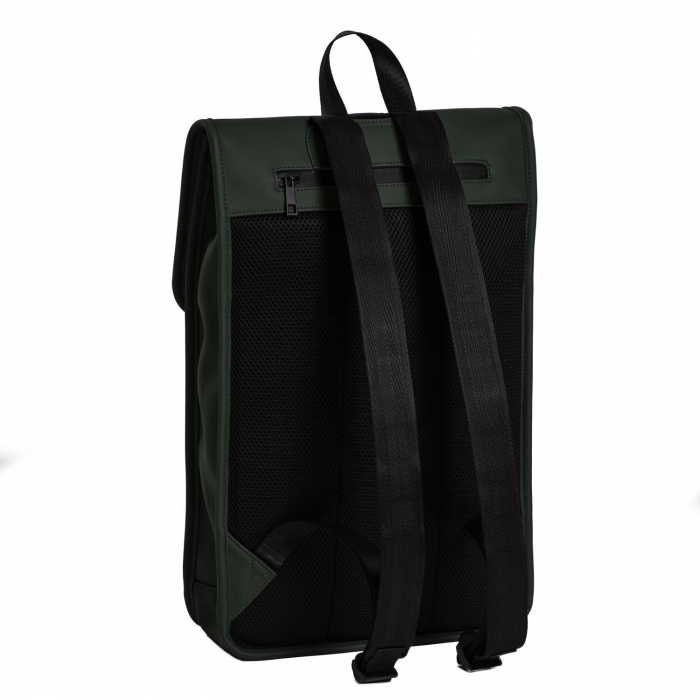 Rucsac unisex impermeabil, pentru laptop de 12 inch, Daniel Ray, seria Fullerton, Verde inchis [6]