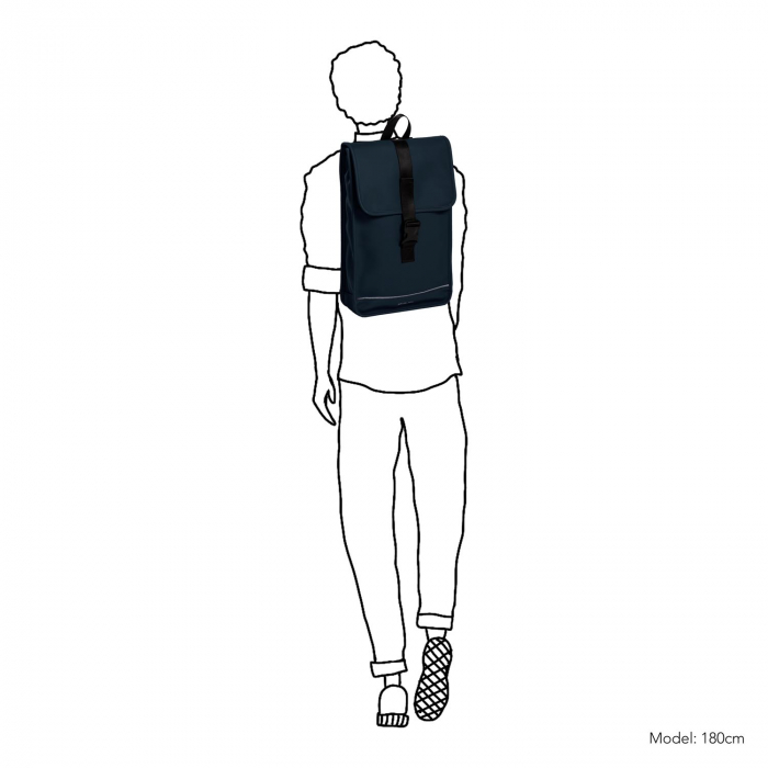 Rucsac unisex impermeabil, pentru laptop de 12 inch, Daniel Ray, seria Fullerton, Bleumarin [2]