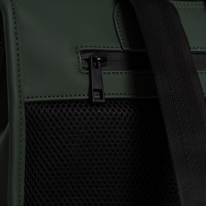 Rucsac unisex impermeabil, pentru laptop de 12 inch, Daniel Ray, seria Fullerton, Verde inchis [4]