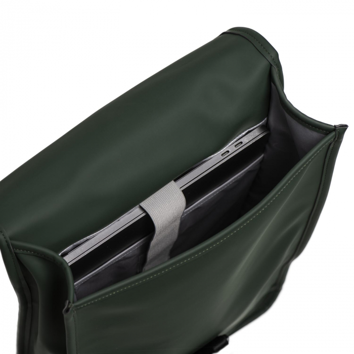 Rucsac unisex impermeabil, pentru laptop de 12 inch, Daniel Ray, seria Fullerton, Verde inchis [3]