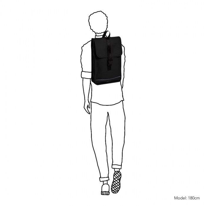 Rucsac unisex impermeabil, pentru laptop de 12 inch, Daniel Ray, seria Fullerton, Negru [3]