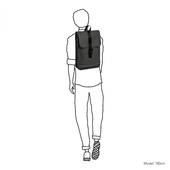 Rucsac unisex impermeabil, pentru laptop de 12 inch, Daniel Ray, seria Fullerton, Antracit [2]