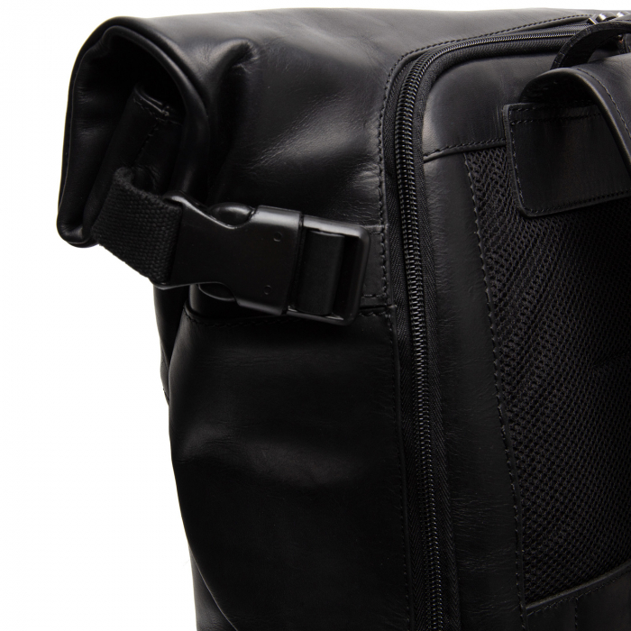 Rucsac unisex din piele naturala, The Chesterfield Brand, Liverpool, Negru [5]