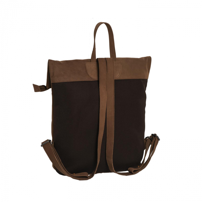 Rucsac universal, laptop 15.6 inch, Daniel Ray, seria Arvada, piele naturala nubuc, Maro coniac [4]