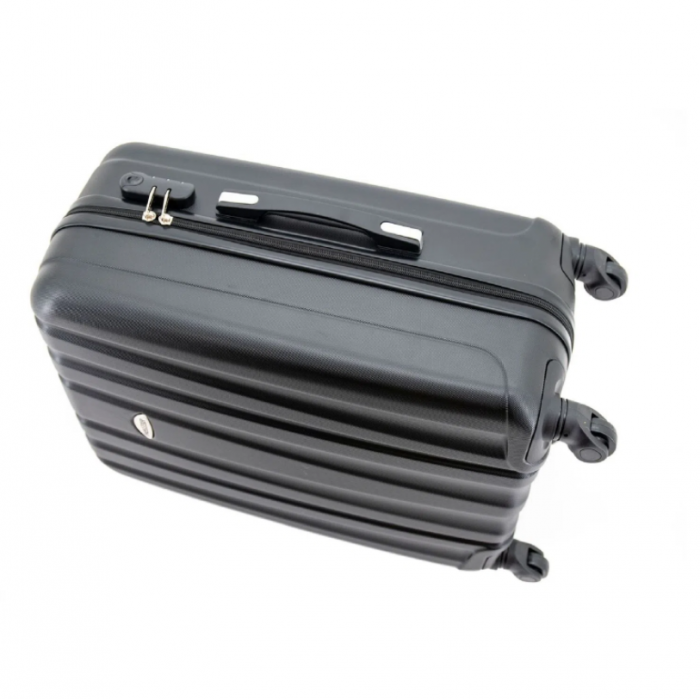 Troler mediu Costa 62 cm Master, ABS super usor, Negru [3]