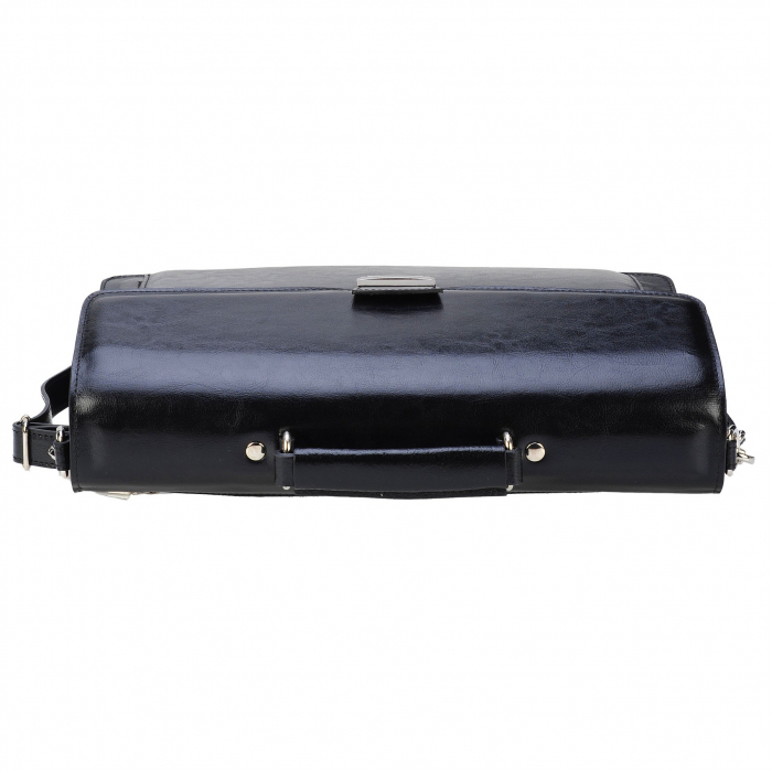 Servieta din piele naturala, model 014, Negru [4]