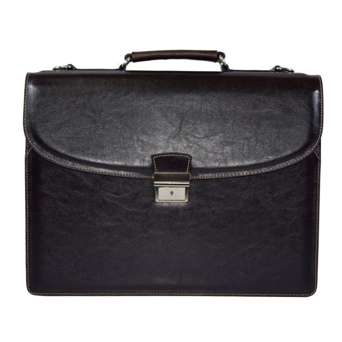 Servieta din piele naturala, model 09, Maro vintage [2]