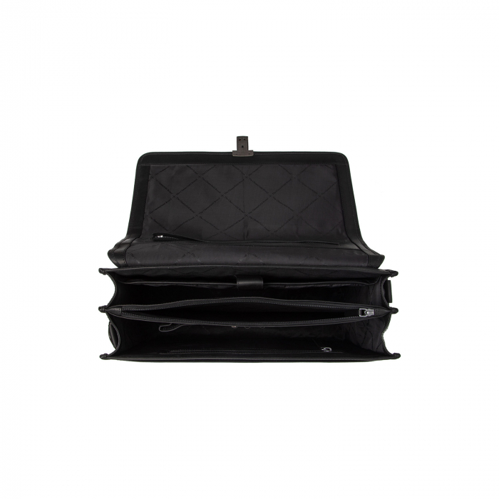 Servieta pentru acte si laptop 15 inch, The Chesterfield Brand, Glenwood, piele naturala, Negru [3]