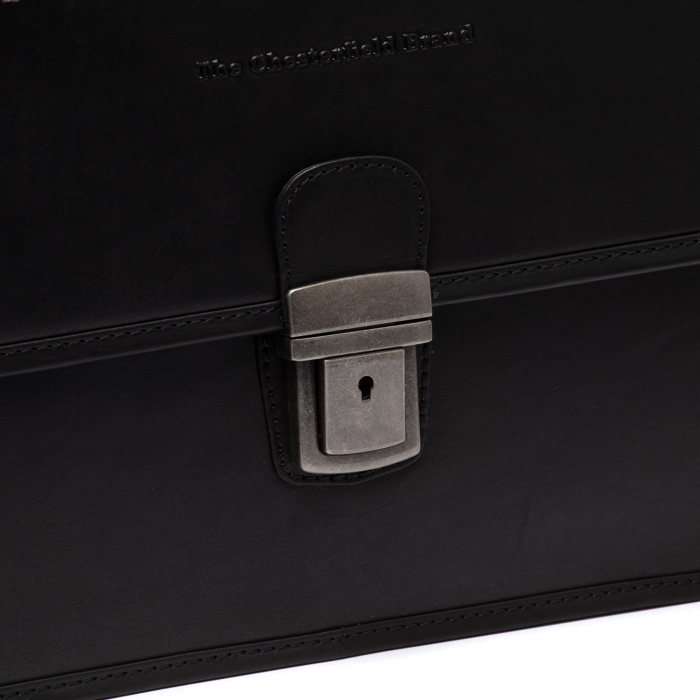Servieta pentru acte si laptop 15 inch, The Chesterfield Brand, Glenwood, piele naturala, Negru [6]